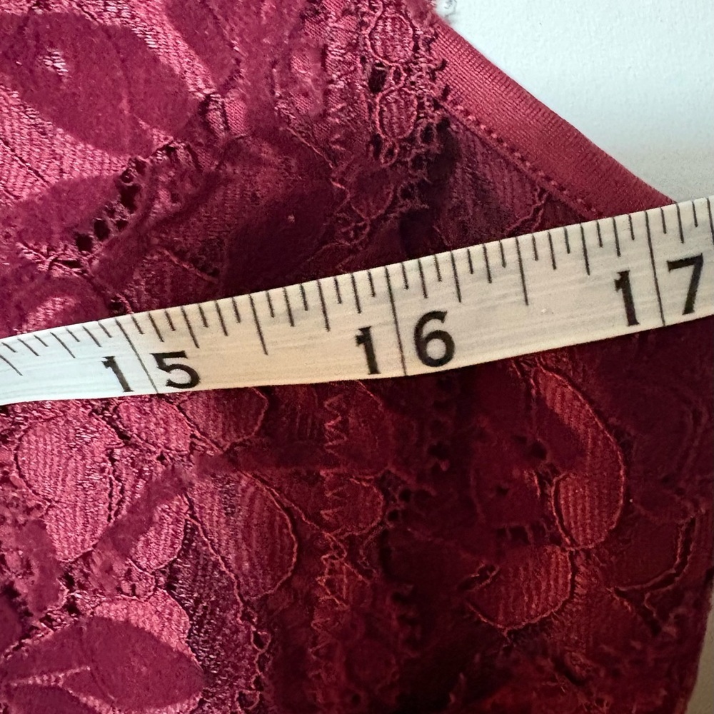 Guess Burgundy - Red Lace and Velvet Dress - Picture 8 of 9